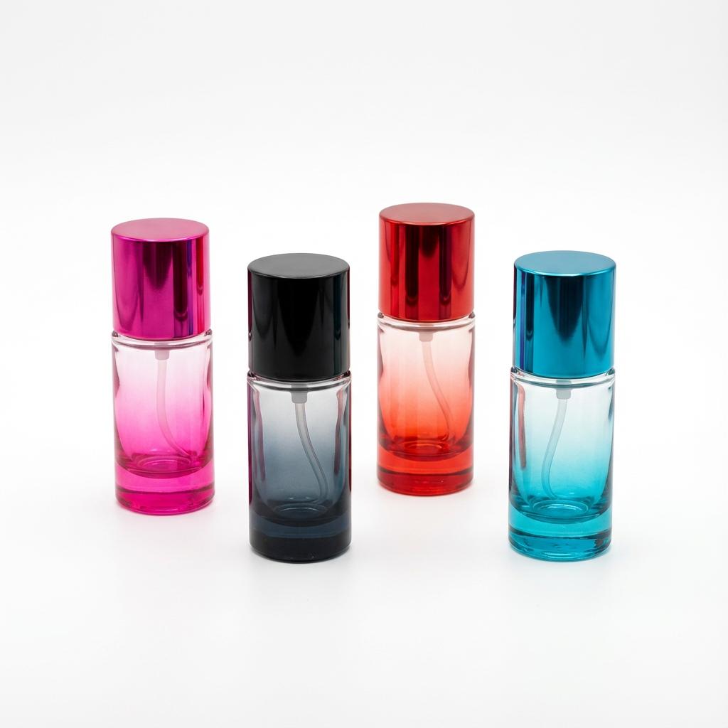 Flacons de parfum vides 20 ml en verre avec capuchons colorés, adaptés aux parfums et huiles concentrées
