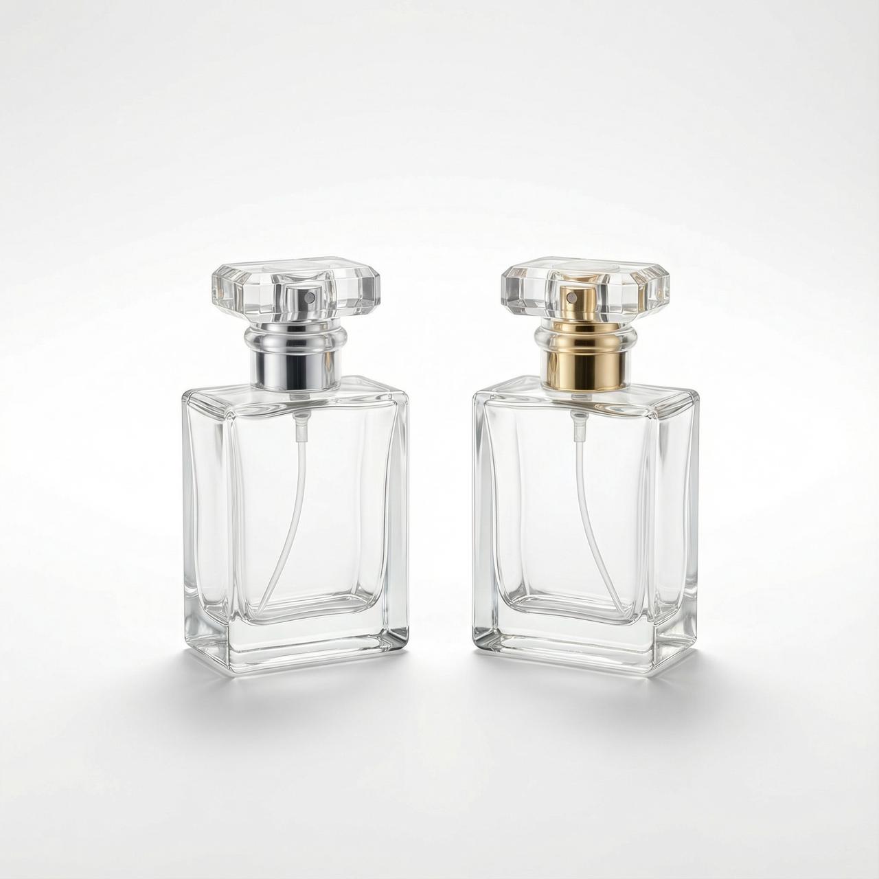 Flacon style Giordani 30 ml en verre coloré avec vaporisateur pour parfum et huile concentrée