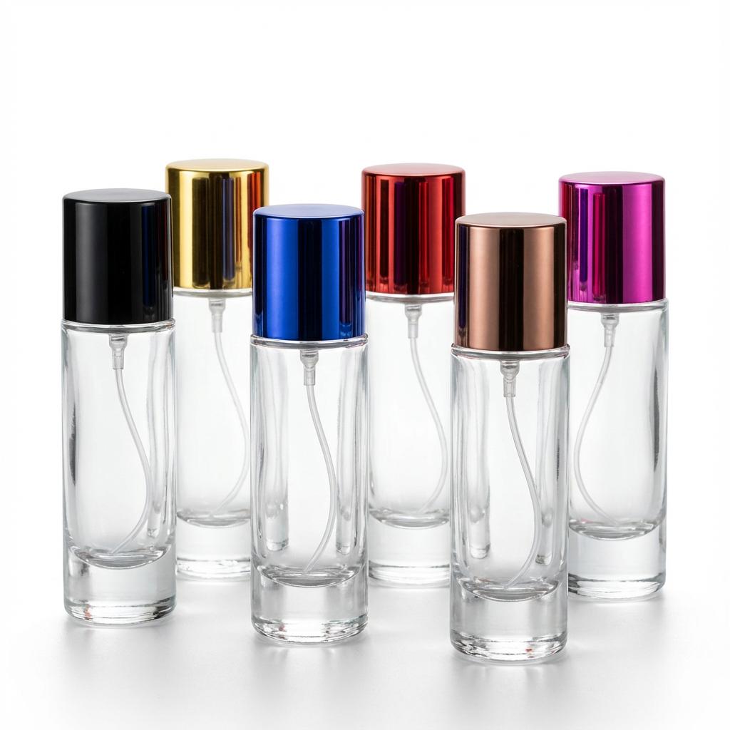 
Flacon parfum 30 ml en verre avec vaporisateur coloré